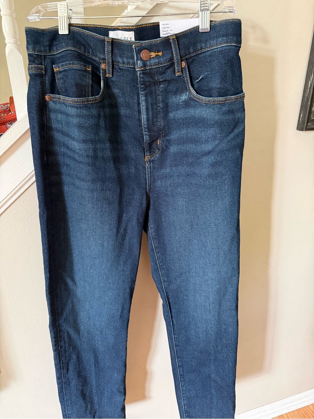 NEW! LOFT Slim Straight Indigo Blue Jeans